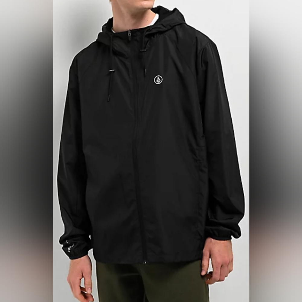 Volcom Men's Black Windbreaker Jacket